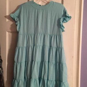 NWT Joteisy short-sleeve women's tiered mini dress